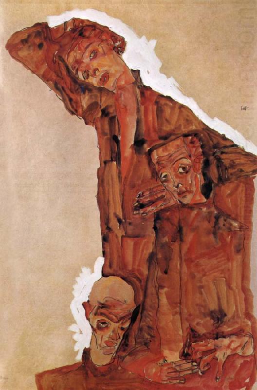Composition with Three Male Figures, Egon Schiele